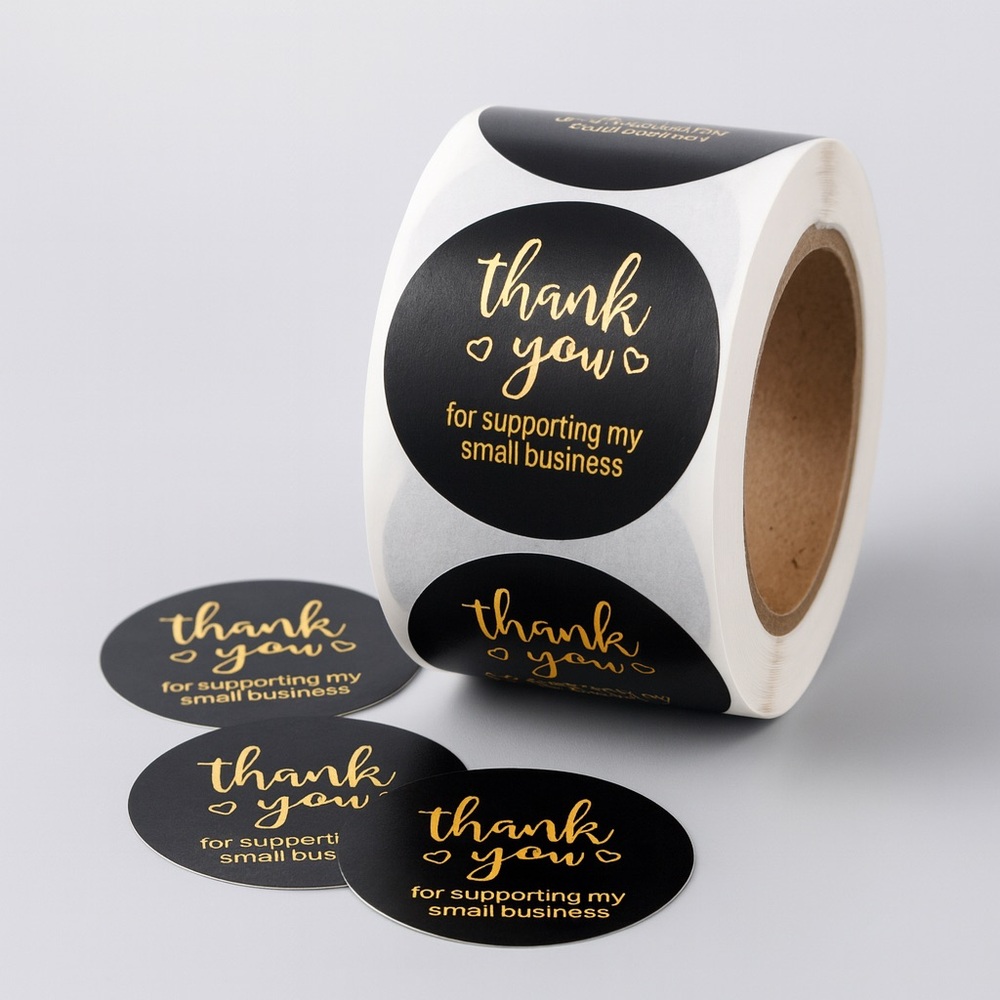 thank you for supporting my small business sticker | 1 in round pack